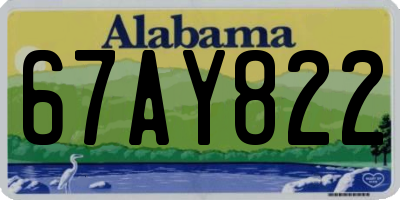 AL license plate 67AY822