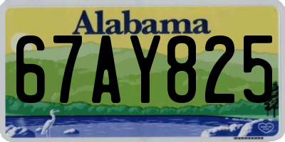 AL license plate 67AY825
