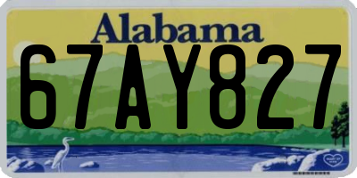 AL license plate 67AY827