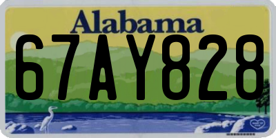 AL license plate 67AY828