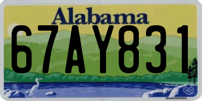 AL license plate 67AY831
