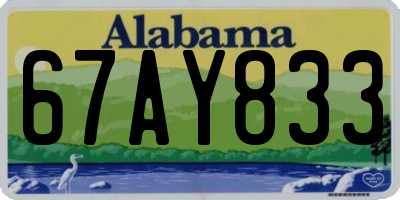 AL license plate 67AY833