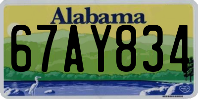 AL license plate 67AY834