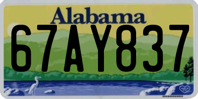 AL license plate 67AY837