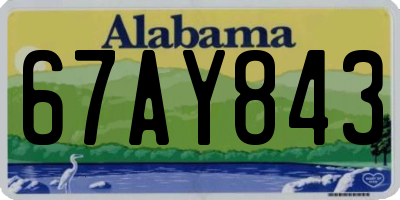 AL license plate 67AY843