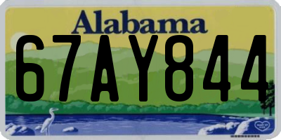 AL license plate 67AY844
