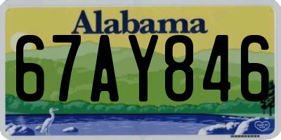 AL license plate 67AY846