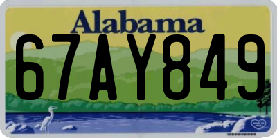 AL license plate 67AY849
