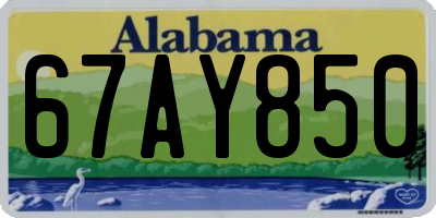 AL license plate 67AY850