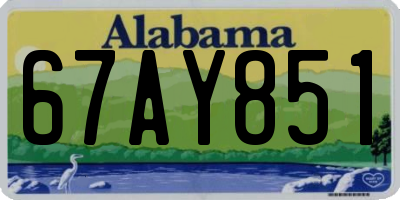 AL license plate 67AY851