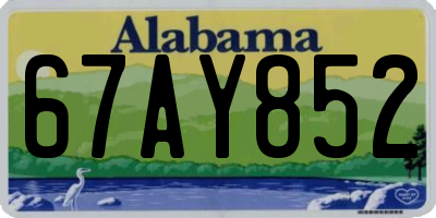 AL license plate 67AY852