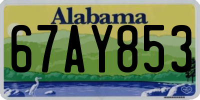 AL license plate 67AY853