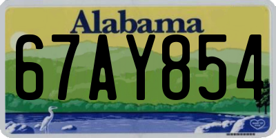AL license plate 67AY854