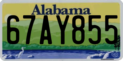 AL license plate 67AY855