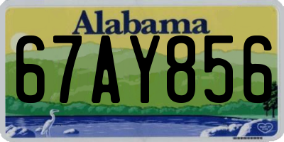 AL license plate 67AY856