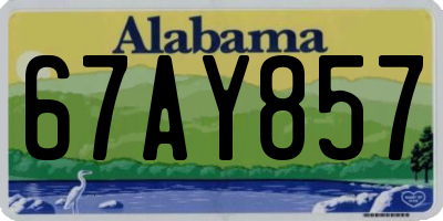 AL license plate 67AY857