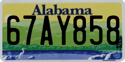 AL license plate 67AY858