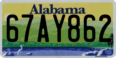 AL license plate 67AY862