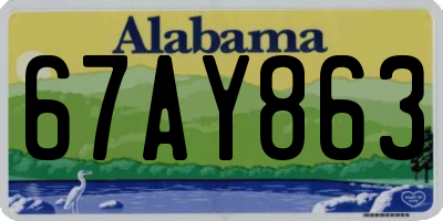 AL license plate 67AY863
