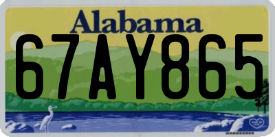 AL license plate 67AY865