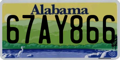 AL license plate 67AY866