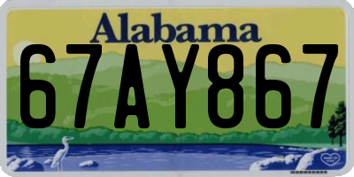AL license plate 67AY867