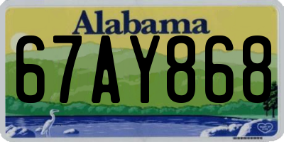 AL license plate 67AY868