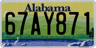 AL license plate 67AY871