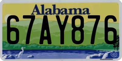 AL license plate 67AY876