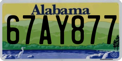 AL license plate 67AY877