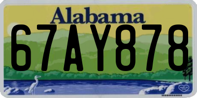 AL license plate 67AY878