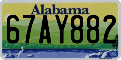 AL license plate 67AY882