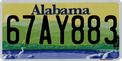 AL license plate 67AY883