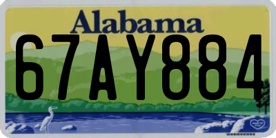 AL license plate 67AY884