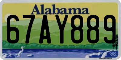 AL license plate 67AY889