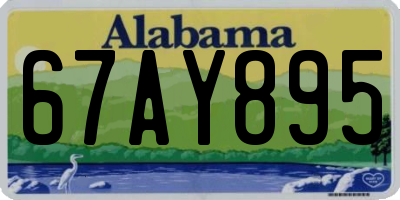 AL license plate 67AY895
