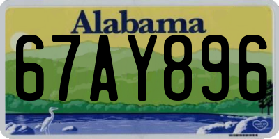 AL license plate 67AY896