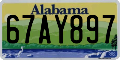AL license plate 67AY897