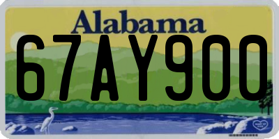 AL license plate 67AY900