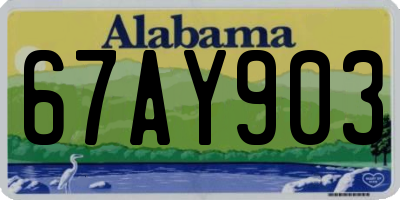 AL license plate 67AY903