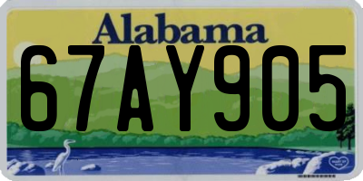 AL license plate 67AY905