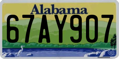 AL license plate 67AY907