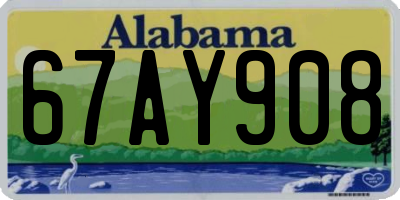 AL license plate 67AY908