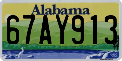 AL license plate 67AY913