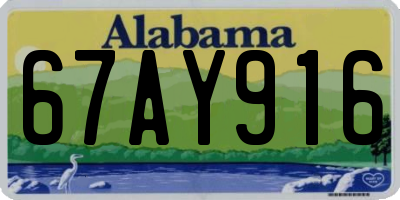 AL license plate 67AY916