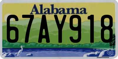 AL license plate 67AY918