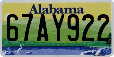 AL license plate 67AY922