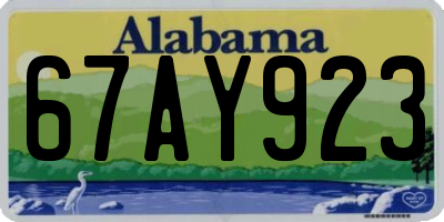 AL license plate 67AY923