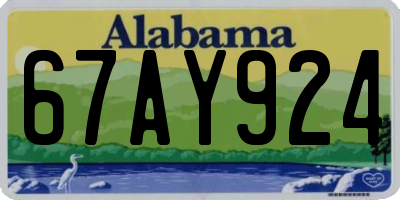 AL license plate 67AY924