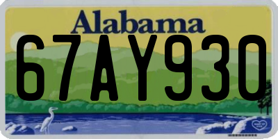 AL license plate 67AY930